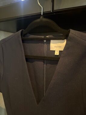 cinq a sept Navy V-Neck Mini Dress